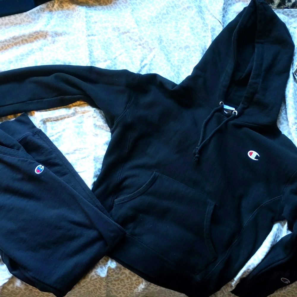 🏀 Champion Sweat Outfit Set in Black